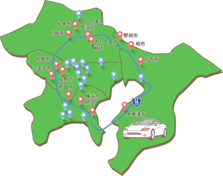 子育て世帯の転入超過数地図