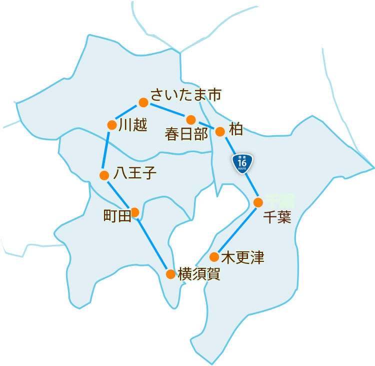 国道16号線地図