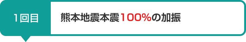 1回目:熊本地震本震100％の加振